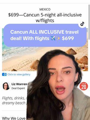 This Cancun travel deal is insanely affordable! It is at an all inclusive resort with flights included for $699!! Send this to a friend who’s coming with you✈️✨ #traveltiktok #budgetravel #cheaptravel #traveltok #allinclusive #allinclusiveresort #cancun #cancunvacation #cancunresort #traveldeal #traveltuesday #traveltuesday✈️🌎 #traveldeals #traveldealplug 