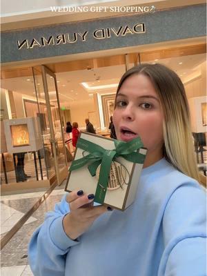 in the clear to post….. SHE OPENED IT🥹✨💍 @Sofia Davis #weddinggift #bestfriend #wedding #davidyurman #giftshopping #surprise #besties #jewelry #weddingtok #justmarried #shopping #tysonscorner #shoppingtok #weddingday #bridesmaid #weddinggifts 