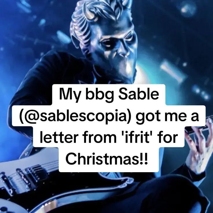 I'm sure I'll get comments like that but tbh it's fun and I'm here for a good time not a long time.  anyways thank you to @Sable🍉 for this I love it !!!! • #ghost #ghostbc #ghostband #ghosttheband #ifrit #ifritghoul #ifritittes #era3ghoul #fireghoul #namelessghoul #namelessghouls #thebandghost 