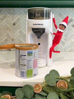 No elves were harmed making this warm formula bottle. Add the Formula Pro Advanced Wifi to your cart at babybrezza.com. Sorry, elf not included.  #holiday #newparents #formulafeeding #babyessentials #gifts