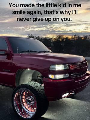 Never give up on the one you love the most. #forgedwheels #couplegoals #trucks #oneofakind #prayaboutit 