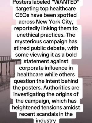 NYC streets turn into a battleground for justice or chaos? ‘WANTED’ posters of healthcare CEOs spark outrage. What’s the truth behind this mysterious campaign? 🕵️‍♂️📰 #HealthcareScandal #NYCNews #BreakingStory #WildRide #WantedPosters #HealthCareCrisis #NYCDrama #MysteryUnfolds #PowerVsPeople 