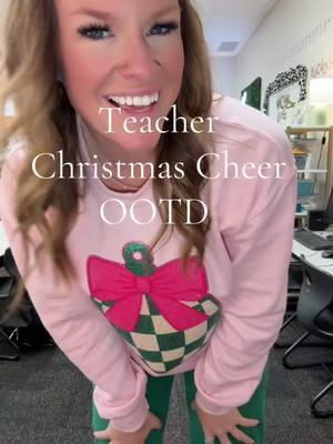 Such a fun fit today!!I love me some Christmas cheer and it is even better when it is in PINK AND GREEN!!! #christmas #christmasoutfit #teacher #teacherootd #OOTD #christmascheer #christmasteacheroutfits #showcase #shopmyshowcase 