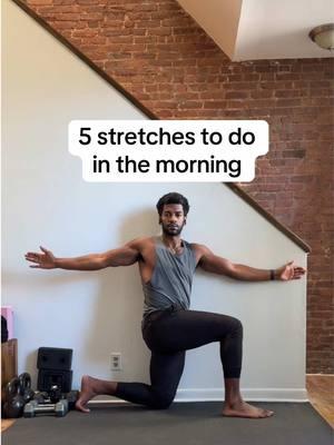 Do these 5 stretches every morning🙏🏾  #stretchingroutine #stretchingexercises #morningstretch #mobilityroutine #morningroutine #stretching #tiktokpartner #BlackTikTok #yoga #yogaflow #pilates #pilatesworkout 