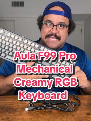 The F99 Pro Mechanical Creamy RGB Keyboard from @Aula USA feels, looks and performs better than any other keyboard I have ever owned. #mechkeys #mechkeebs #mechkeyboards #keebs #keebtok #mechanicalkeyboards #mechanicalkeyboard #typingasmr #keyboardasmr #thockykeyboard #creamykeyboards #creamykeyboard #budgetkeyboard #creamybudgetkeyboard #satisfyingvideo #aulasf99 #tiktokshopholidayhaul #tiktokshopholidaydeals #holidayhaul #holidaydeals 