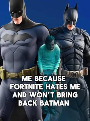 @Fortnite Official why do you hate me bring him back already! #Meme #MemeCut #batman #fortnite #chapter6 #xmas #christmas #battleroyal #fort #brucewayne #dc #superman @James Gunn tell fortnite to put batman back in the item shop plzzzzz