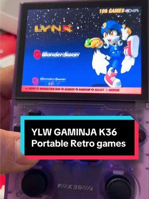 YLW GAMINJA K36 Portable Retro games. Este seria un regalo perfecto para tu niña o niño en esta mavidad ta que te cuenta con muchos juegos. #everramirez #evermoviestar #christmasgift #portableretrogame #gameconsole #gamingroomgadgets #games #kidgames 