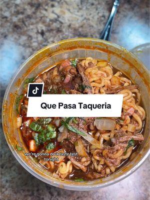 If you tell my husband i touched his food i’ll block you. Dinner tonight is from Que Pasa Taqueria  @Quepasa.Taqueria #birria #birriaramen 