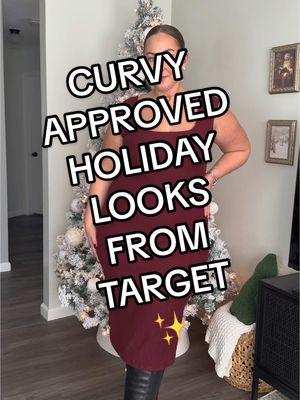 Plus size @target holiday outfit ideas ✨ Everything is on my L T K or click on the comment section then click RELATED PRODUCTS at the top to shop 🫶 #target #targetfinds #targethaul #targetfashion #targetstyle #plussizefashion #holidayoutfits #holidayoutfit #size16style #size16 #tryonhaul #winterfashion #holidaystyle #fyp #foryoupage #curvyfashion 