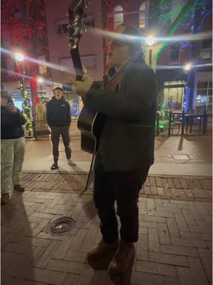 What to do when you’re waiting in line for a show, freezing, and you still have an hour to go? You play for all your new friends.  #tylerchilders #featheredindians #purgatory #freezing #charlottesville #jeffersontheater #cville #sambarber #waylonwyatt #crowdcontrol #virginia #va 