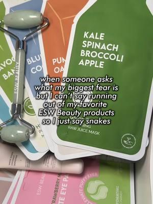 Who else is absolutely terrified of running out of their favorite skincare? 😣 #eswbeauty #Skincare #CleanBeauty #SheetMasks #LipTreatments #SkincareRoutine #BeautyEssentials #NaturalBeauty #SelfCare #GlowUp #BeautyRituals #HydratingMask #VeganBeauty #CrueltyFreeBeauty #Kbeauty #GreenBeauty #HealthySkin #LipCare #FacialMask #SkincareProducts #EcoFriendlyBeauty #BeautyCommunity #Trending #TrendingBeauty #TrendingSkincare #FYP 