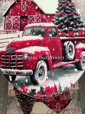 No suprise, I’m obsessed! #bathroomdecor #bathroomset #bathroomsetup #bathroominspo #showercutain #bathroomtok #bathroomhack #decortok #christmas #redtruck #christmastree #christmasdecor #christmasdecorideas #bathroomideas #tiktokshopholidayhaul #tiktokshopfind #goodfinds 