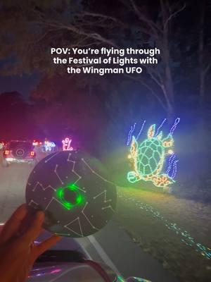 Let it glow, let it glow, let it glow!  #flyingdisc #frisbee #christmaslights #festivaloflights #holidaycountdown #christmastiktok 