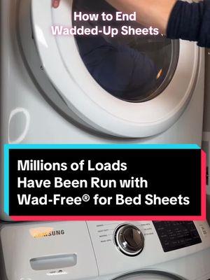 Millions of loads have been run with Wad-Free® for Bed Sheets, saving laundry-doers countless hours in the laundry room, and so much money on their energy bills 💥  Wad-Free® is the Shark Tank laundry gadget that reduces tangled, twisted, balled-up sheets in BOTH the washer and the dryer, solving the most annoying laundry problem ever ‼️  Wad-Free® for Bed Sheets is the perfect gift for everyone who does laundry and a top Shark Tank stocking stuffer 🎁  Patented and Made in USA 🇺🇸 Order Wad-Free® while they’re still in stock on TikTok Shop 🛒 #laundry #cleaning #moneysaver #energysaver #giftideas #holidaygifts  #stockingstuffers #holidayshopping #shartankproducts #wadfree 