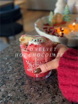 if you love red velvet try this recipe!! one sip and you’re hooked !! So yummmm 🤤 🎄🎅🏻✨🍫 #RedVelvetDelight #BakingAddiction #RedVelvetLovers #SweetTreats #DessertGoals #FoodieFavorites #RedVelvetCake #YummyInMyTummy #BakingJoy #hotchocolate #hotchocolaterecipe #viral #asmr #aesthetic #satisfying 