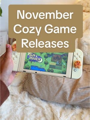 cozy game releases from November!!👇🏽 i make these so you never miss a cozy game release on nintendo switch :) i recommend always following up with gameplay resesrch to know if you’ll like a game before buying!🫶🏽  🥖 Cook for Love 🏘️ MySims: Cozy Bundle ☀️ Sun Haven ☕️ Critter Cafe 🏝️ Petit Island #cozygames #cozygaming #cozytok #cozygamesforswitch #cozygamesnintendo #switchreleases #nintendoswitch #cozyhobbies 