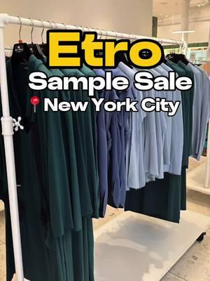 There’s an Etro sample sale going on in NYC this week and here’s all of the information! @In The Know Sample Sale  📍670 Broadway, New York, NY 10012 📆 Until 12/18 Weekdays: 11:00am - 7:00pm Saturdays: 11:00am - 8:00pm Sundays: 11:00am - 6:00pm #samplesale #samplesalenyc #nycfashion 