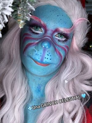 Respuesta a @Lele PARTE 13| una GRINCH CELESTIAL 🩵 makeup. #makeup #maquillaje #grinch #grinchtiktok #navidad #diciembre #yulettbeauty #ia 