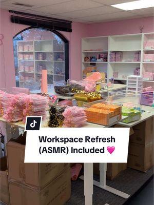 Workspace restock & refresh 🩷 #SmallBusiness #yvaexpressions #asmrsounds #asmrrestock 