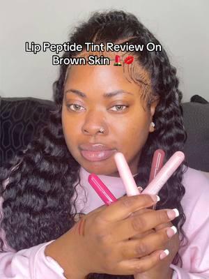 Trying the lip peptide tints / lip gloss from TikTok shop #lippeptidebalm #lippeptide #lipglossreview #blackgirlmakeup #tiktokshopholidayhaul #spotlightfinds #giftguide #makeup #affordablemakeup #lipswatches #lips 