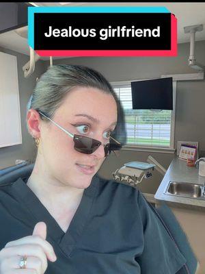 PSA: this has never happened to me this exaggerated but i can tell when a jealous girlfriend comes with their boyfriend to their dental appointment. It’s a very uncomfortable feeling lol. #fyp #skit #dentist #dental #dentistry #girlfriend #boyfriend #jealous #trend #viral #customersmostloved #dentalhygienist #fypシ #fypシ゚viral #greenscreen 