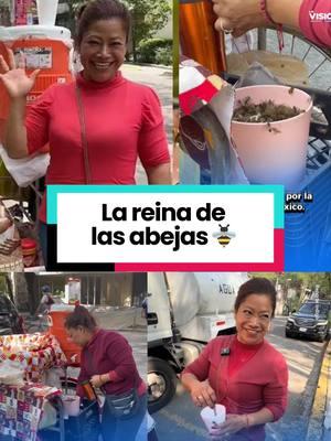 ¡La reina de las abejas! María Juárez, la increíble mujer que es viral en redes por alimentar a estos maravillosos insectos en su carro de pan   #noticiasmexico #abejas #abejareina #cdmxlife #noticiascdmx