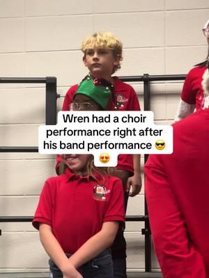 My dude rocked both or his performances last night 😂😎👏🏻🎄 #wrendavid #choir #schoolperformance #school #louisianaboys #louisianatiktok #christmaschoir #christmas #fyp #singing 