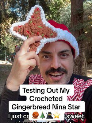 Tis the season for giving… loads of yarnage 🧶🎄⭐️  I hope you all like my Xmas present, a crochet gingerbread star. And don’t forget @Lamb, I know when you are sleeping. I know when you’re awake 👀😎 #crochet #crochethumor #xmasgifts #christmasfun #yarntok 