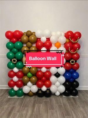 Balloon wall inspired by Christmas characters #foryoupage #balloondecor #balloonwall #christmasdecor #santa #decoracionesglobos #navidad #balloontiktok #partyideas #pareddeglobos #backdrop 