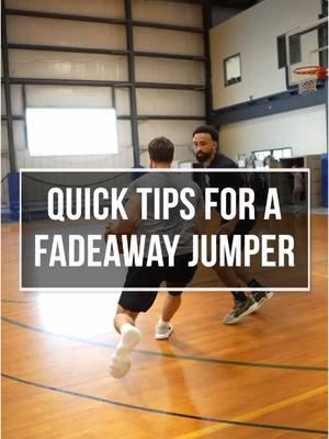 Create space with your fadeaway jumper 🪣 The fadeaway jumper is a shot you can use when you don’t have much space to shoot. 🔑 Because you create space in the air.  When you get to your pickup, keep these tips in mind: 🔑 Sit back (to start to lean and pull your energy away from your defender) 🔑 Drive the ball up fast (to create energy up like you would to jump) 🔑 Then jump up and away from your defender 🤝 SAVE and work on this  #basketball #basketball🏀 #fadeaway #jumper #bettereveryday #fyp 