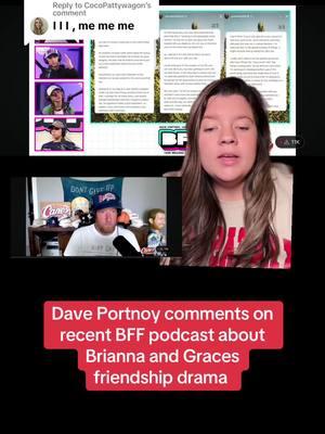 Replying to @CocoPattywagon Dave Portnoy comments on bff podcast from tonight  #briannachickenfry #graceomalley #planbri #tiktoknews #thetea #tiktokdrama #drama #podcast #popculturenews #popculture #greenscreen #bffpodcast #daveportnoy 