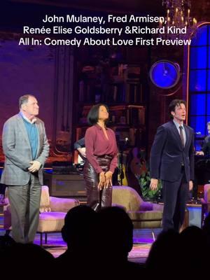 the all-star cast took their first bows in @allinbroadway ✨ #johnmulaney #fredarmisen #reneeelisegoldsberry #richardkind #allinbroadway #broadway #broadwayshow #theatre #firstpreview #newyork #nyc