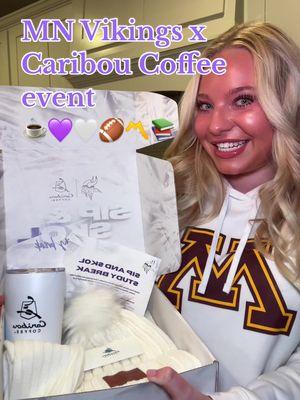 Hi University of 〽️Minnesota Gophers! Come to @Caribou Coffee on campus with the Minnesota @Vikings for a Sip & SKOL Study Break to help you get through these finals! 📚💜🏈🤍 for more giveaway & event details visit Vikings.com/sipandskol 😊 #universityofminnesota #uofminnesota #gophers #minnesota #minnesotavikings #vikings #mn #mnvikings #nfl #nflfootball #cariboucoffee #finalsweek #college #studybreak #minneapolis #coffeebreak #collegefinals #collegelife #uofmn #uofm 