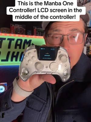 Absolutely awesome #manbaonecontroller you can get right now that has a #LCDScreen in the middle of it! Must see! #gamingcontroller #kahlagaming #kahlatech #kahlatalk #fypシ 