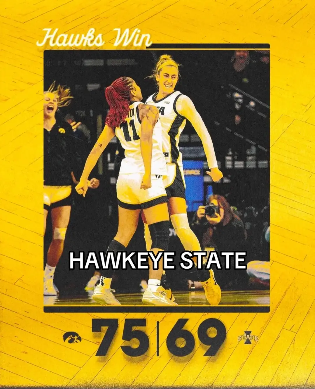 Iowa owns iowa state #iowahawkeyes #fyp #iowa #basketball #iowawomensbasketball 