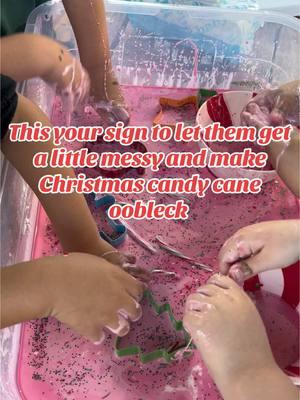 #oobleck #oobleckslime #christmas  #christmasactivities #prek #prekteacher #prektips #sensoryactivities #sensoryboard #christmassensorybin #kindergardenteacher #teachersoftiktok #teacherstyle #parentsoftiktok #kidsactivities #candycane #slime #elfontheshelf #science 