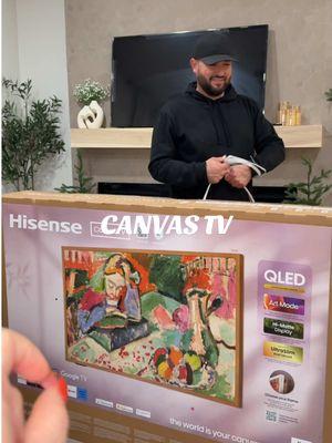 Me compre un regalito temprano 🤗🎄 #canvastv #hisensetv #hisensecanvastv #loslarios7 #loslarios #thelariosfamily #frametv #newtv #hisense #fypp #diyfireplace #fireplacemakeover #fireplace @Los Larios @Anivarlarios 