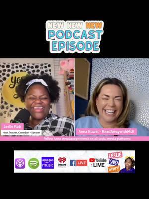 Catch the latest episode of “Leslie Said What?!” wherever you listen to your podcasts 🎙️✨ Anna @readawaywithmsk and I had so much fun discussing top tips for classroom management! 🍎✨ Follow for more laughs 🤪 #leslierobcomedy #teachertips #teachertip #teachertiktok #teachertok #teachersoftiktok #edutok #teachersontiktok  