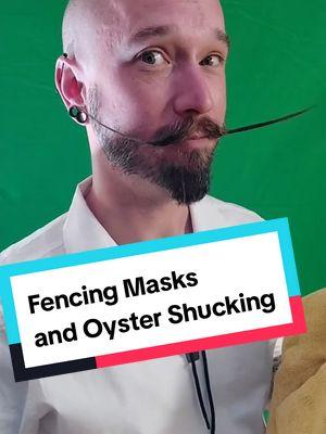 #onthisday On fencing masks and oyster shucking. #fencing #fencer #fencinglife #swordtok #safetythird 