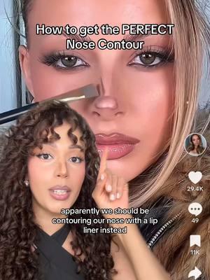 Nose contour with lip liner. Yay or nay? 🥹 Ib:@Sienna Sky  #nosecontourtutorial #nosecontour #howtocontouryournose #nosecontourhack #nosecontouring #liplinernosecontour 