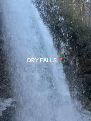 dry falls is a roaring waterfall in western nc 😍  it was a quick walk down stairs to get there. i do believe there is a fee (i paid $3 at whitewater falls and dry falls is included in that fee) and easy parking.  during the winter it is icy, so be careful walking near the falls. but such a gorgeous view! 😍 its also basically empty since its so cold!  are you going? have you been? #CapCut #solotravel #waterfall #thingstodo #nc #roadtrip #views 