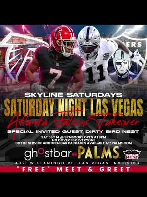 ATL Vegas takeover!!#atlanta #atlantafalconsfan #atlantafalcons #ghostbarvegas #dirtybirdnest 