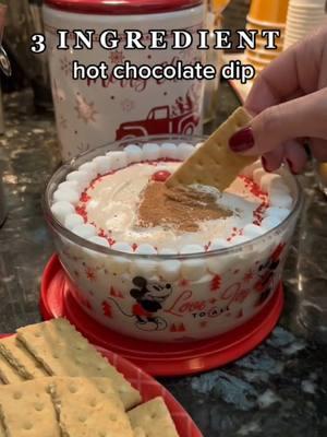 This 3 ingredient dessert dip is the BOMBBB. So easy & delicious with many different dippers! I love graham crackers and strawberries! Just combine 1 tub of cool whip + 1 tub of marshmallow fluff. Mix in 2 packets of Swiss Miss and refrigerate. So easy!! #dessertdip #christmasdessert #easydessert #holidaydessert #holidayrecipes #christmasrecipe #nobakedessert #makeaheaddessert 