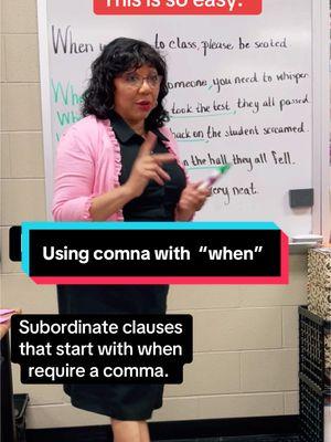 Starting a #sentence with the word when often requires a comma to separate the introductory #subordinateclause from the main clause. This quick lesson will explain how subordinate conjunctions like when create dependent clauses that cannot stand alone and why a comma is needed when the clause comes at the beginning of a sentence. Perfect for writers at all levels, this tip will sharpen your #sentencestructure skills and make your writing clearer and more professional. #when #commas  #GrammarTips #SentenceStructure #CommaRules #commause #SubordinateConjunctions #WritingSkills #EnglishGrammar #ESLtips #GrammarForWriters #BetterWriting #WritingIdeas #CompositionWriting #helpwithwriting #improvewriting #writingcomp #EnglishWordsForEssay #writingtips  #WritingVocabulary