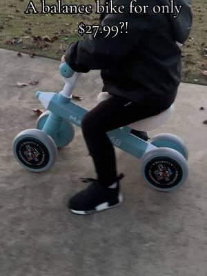 Wes is obsessed 💙 #fyp #viral #foryou #balancebike #wildchild #toddler #viralvideo #christmas #christmasgift #toddlermama 