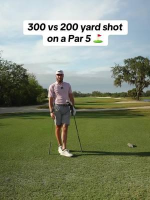 300 vs 200 yard tee shot on a Par 5⛳️ How would you play this hole?? ⬇️ #golf #golftiktok #golftok #golfer #golfswing #golfing #golflife #golftips #golfcourse #golfclub #golfpro  #golfday #golfcoach #golfers #golfshot #golftip #golfdrills 