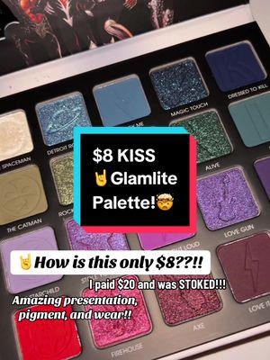 #palette #eyeshadowpalette #glamlite #kiss #rockandroll #kissmakeup #kissband #kissmakeuplook #TikTokShop #tiktokdeals #tiktokshopfinds #tiktokshopmakeup #fyp 