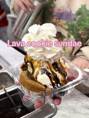 The most underrated menu item! #moderncone #icecream #icecreamshop #icecreamstore #icecreambusiness #chocolatechipcookie #lavacookie 