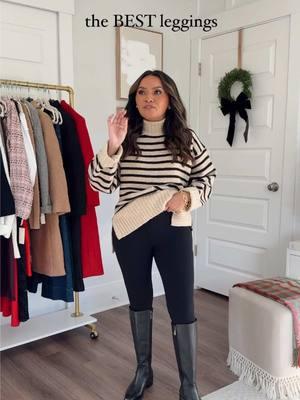 The BEST everyday leggings! Thicker and more elevated than a workout leggings.   All outfits and sizing details are at the top of the comment section - click related product at the top and on my LTK app page! #leggings #petiteoutfit #petiteootd #winterfit #leggingsoftiktok #closetstaples #wardrobeessential #winterwardrobe #loveloft 