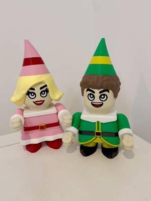 Buddy and Jovie from elf in chunckables. From @The Kit Kiln #3dprint #3dpritning #3dprinttok #3dtimelapse #christmas #elf #buddy #jovie #holiday 